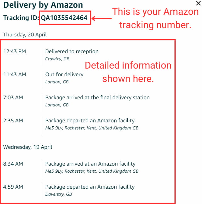 Amazon order tracking 4